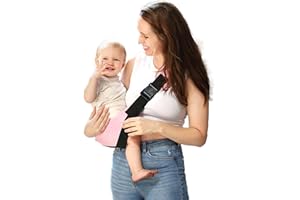 MIAO PAW Baby Sling Carrier Newborn to Toddler,Ergonomic Sling Carrier with Adjustable Strap,Lightweight,Portable,Breathable,Soft Padding,Baby Hip Seat Carrier 7-45 Lbs,Pink