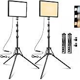 Ci-Fotto LED Photo Video Light 2-Pack, Bi-Color 2800-6500K Dimmable USB LED Continuous Light, 68" Photography Lighting Kit wi