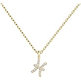 PAVOI 14K Gold Plated Cubic Zirconia Astrology Necklaces for Women - Zodiac Pendant Jewelry Gifts - Zodiac Sign Pendant Necklaces