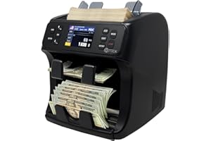 DETECK DETECK DT800 Bank Grade Mixed Denomination Money Counter with Reject Pocket, Multi Currency, Bill Counter 2CIS/UV/IR/MG/MT Counterfeit Detection, Cash Counter Serial Number, Printer Enabled