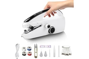 VIOXIA Handheld Sewing Machine Cordless – Portable Stitching Machine for Quick Repairs, Mini Handheld Sewer, Pocket Sewing Machine