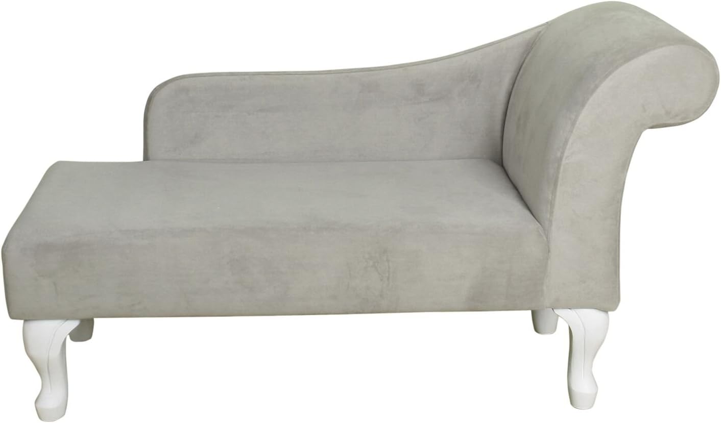 Amazon Com Homepop Youth Chaise Lounge With White Wood Legs Gray