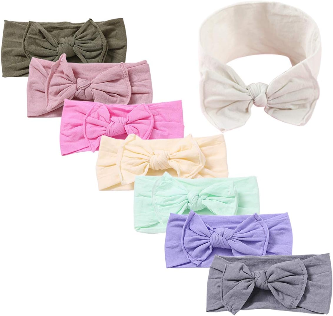 Baby Girl Nylon Headbands Newborn Infant Toddler Hairbands and Bows Child Hair Accessories