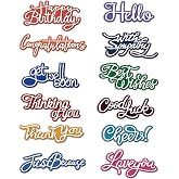 MAYJOYDIY Blessing Words Metal Die Cuts Celebration Cutting Dies Greetings Words Metal Embossing Stencil Sentiments Texts Carbon Steel Die Cuts for DIY Scrapbooking Decor Wedding Birthday Card Making