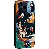WOFOLE Astronaut Phone Case for iPhone 17 Pro Case for Boys Girls Cute Cartoon Rocket Design Aesthetic Shockproof Designer Cool Compatible with iPhone 17 Pro