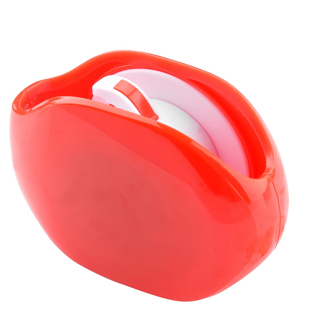 Geekria In-Ear Headset Smart Storage Box, Earphone Bobbin Winder Wrap, Headphone Cable Storage Organizer, Earbuds Holder Case, Wire Keeper, Cord Tangle-Free Portable Manager (Red)