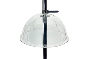 Myard 13 Inches Solid Clear PC Wobbly Squirrel Proof Baffle Deflector for Bird Feeder, Fit up 1.5 Inches + Pole/Post (Upgraded Version)