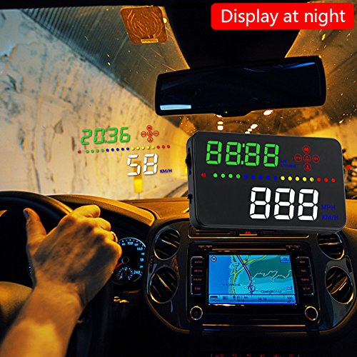 NEW SUN 3.5" HUD Digital Head Up Display Car Speed Warning Alarm OBD2/EUOBD Speedometer KM/h MPH Plug&Play - Thumbnail 4