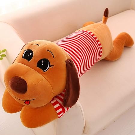Amazon 抱き枕 ぬいぐるみ 犬 柔らかい 特大 かわいい ワンちゃん 犬 動物 高品質 ねむねむ 縫い包み 腰枕 抱きぐるみ お祝い 大きいサイズ プレゼント 癒し系 萌え萌え お誕生日 プレゼント 彼女へ ブラウン 110cm ぬいぐるみ おもちゃ