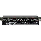 MICNAUX Audio Compressor, Professional Dual-Channel Black Dynamic Processor with Noise Gate &amp; Sidechain Insert for Studio, Live &amp; Streaming &ndash; 1U Rackmount, XLR/TRS Inputs