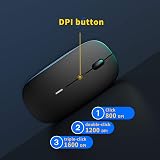 Anmck Wireless Silent Mouse 1600 DPI 2.4G USB Rechargeable Slim Mice view 5