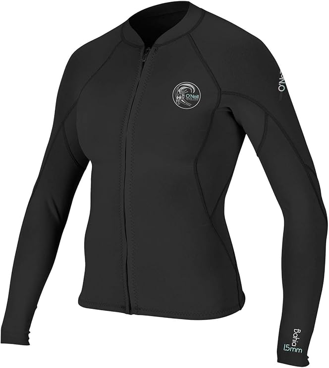 O'Neill Womens Bahia 2/1mm Full Zip Wetsuit Jacket Clothing