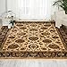 Nourison Delano DEL01 Traditional Oriental Persian Ivory/Black Area Rug,  7'10" x 10'10" primary