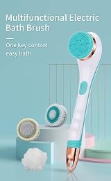 Oxlaw Rechargeable Electric Body Brush Set w/ 6 Heads for Deep Cleanse & view 2