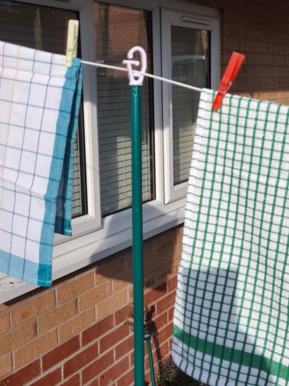 Prop Butterfly Screw Lock Or HD Twist Lock Garden Washing Line Metal Galvanised Outdoor Indoor Airer Rope String Cloths Laundry Support pole Extendable from 1.5 to 2.4m (1pk Butterfly Screw Lock)