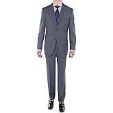 GN Luciano Men's Two Button Super 160'S Wool Suit 2 Piece Jacket with Pant