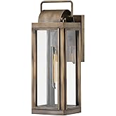 Hinkley Sag Harbor One Light Outdoor Small Wall Lantern, Burnished Bronze Finish w/Clear Glass