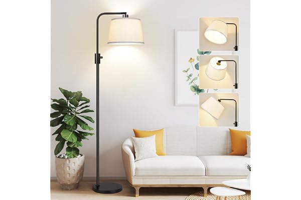 Dimmable Arc Floor Lamp, Edison, Black