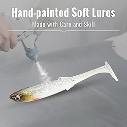 TRUSCEND Hand Made Soft Fishing Lures 12PCS, Paddle