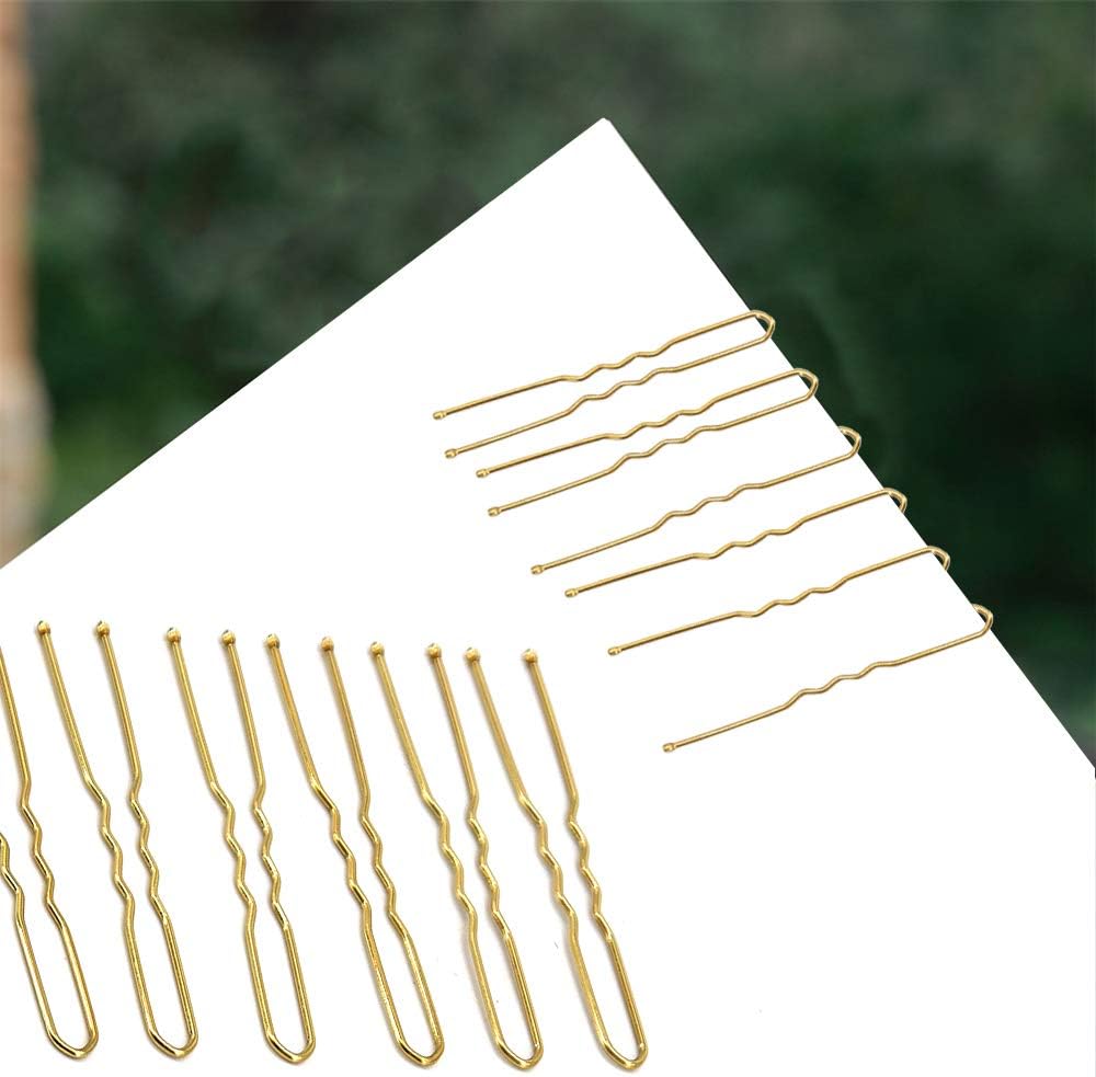 Homo Trends 100Pcs Hair Pins, 6CM/2.4 Inch Hair Grip Blonde Bobby Pin U Shaped Bun Hair Pin for Women Girl - Image 5
