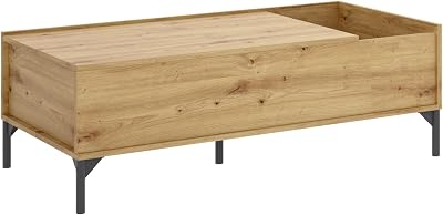 Mesa de Centro Lifting Ness, Melamina, Nórdica, 41x99x60 cm
