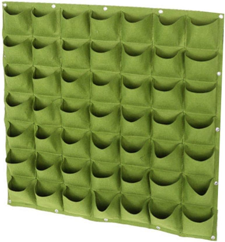 Republe 49 Pockets Hanging Vertical Garden Wall Planter Planting Pouches Yard Garden Home Decoration