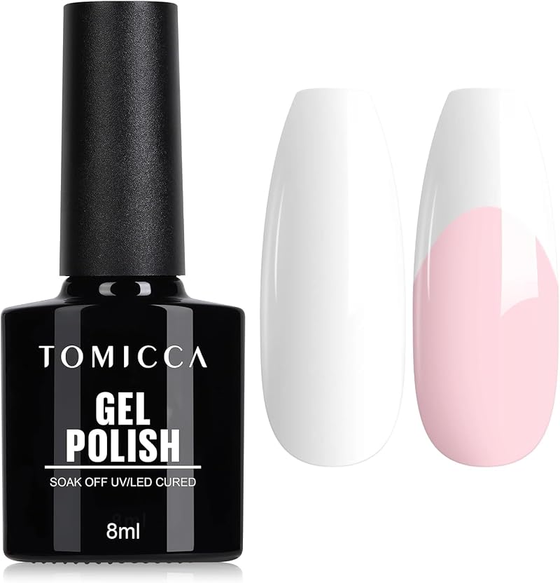 TOMICCA White Gel Nail Polish 8ml Soak Off UV LED Varnish Nail Art
