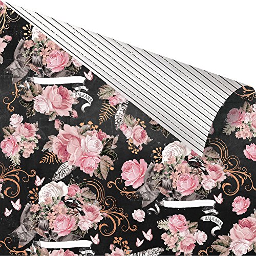 Prima marketing amelia rose-12x12 paper dark florals