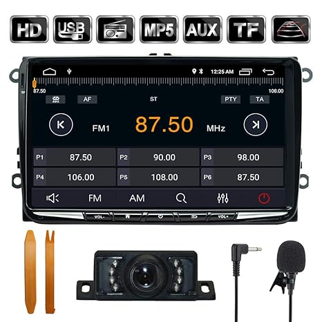 Auto Stereo Android 8.1 GPS NAVI System 2 Din 9 Zoll Passt für VW Golf Polo Passat Tiguan Jetta Skoda Unterstützung Mirror Li