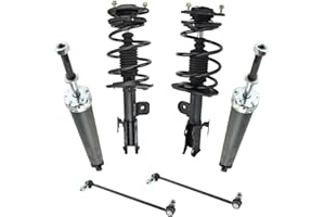 TRQ Front and Rear Suspension Kit Complete Strut & Coil Spring Assembly Shock Absorber Sway Bar Stabilizer Link Compatible with 2008-2015 Scion xB