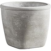 47th & Main Modern Contemporary Square Cement Planter Flower Pot for Succulents and Other Small Plants, Small, Soft Grey