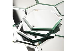 Soulscrafts Peel and Stick Beveled Mirror Tile, 5x6 Inch Mirror Backsplash Tiles Hexagon for Kitchen Bathroom Wall 26 Pcs, 5.2 SQ.FT