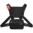DIOTSR Running Chest Pack, Lightweight Chest Bag for Workout, Running Tactical Backpack with Extra Phone Holder