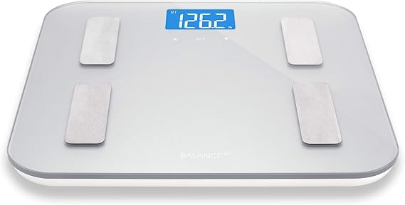 Digital Body Fat Weight Scale By Greatergoods Accurate Health Metrics Body Composition Amp Weight Measurements Glass Top With Large Backlit Display