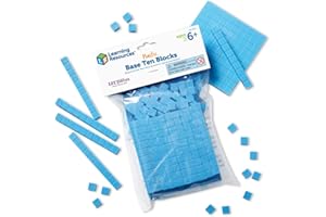 Learning Resources Base Ten Blocks Smart Pack, Early Childhood Math Skills, Ages 5+, 6"W x 9"H