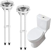 2 Pack Dual Flush Toilet Push Button Replacement, 48mm/1.89 inch Toilet Tank Button, Adjustable Chrome Top Mount Kit, Fits Glacier Bay, Compatible with TOTO, KOHLER, American Standard, WaterRidge