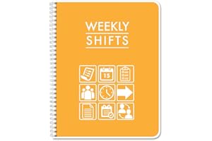 BookFactory Work Schedule Book/Weekly Employee Hourly Shift Schedule Planner/Hour/Hours/Vacation Log Book/Notebook - 120 Pages, 8.5'' x 11'', Wire-O (Made in USA)