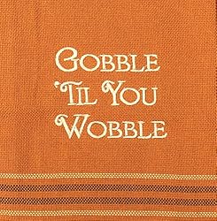 See Gobble Till You Wobble Thanksgiving Fall Embroidered Kitchen Towel Park Designs Details