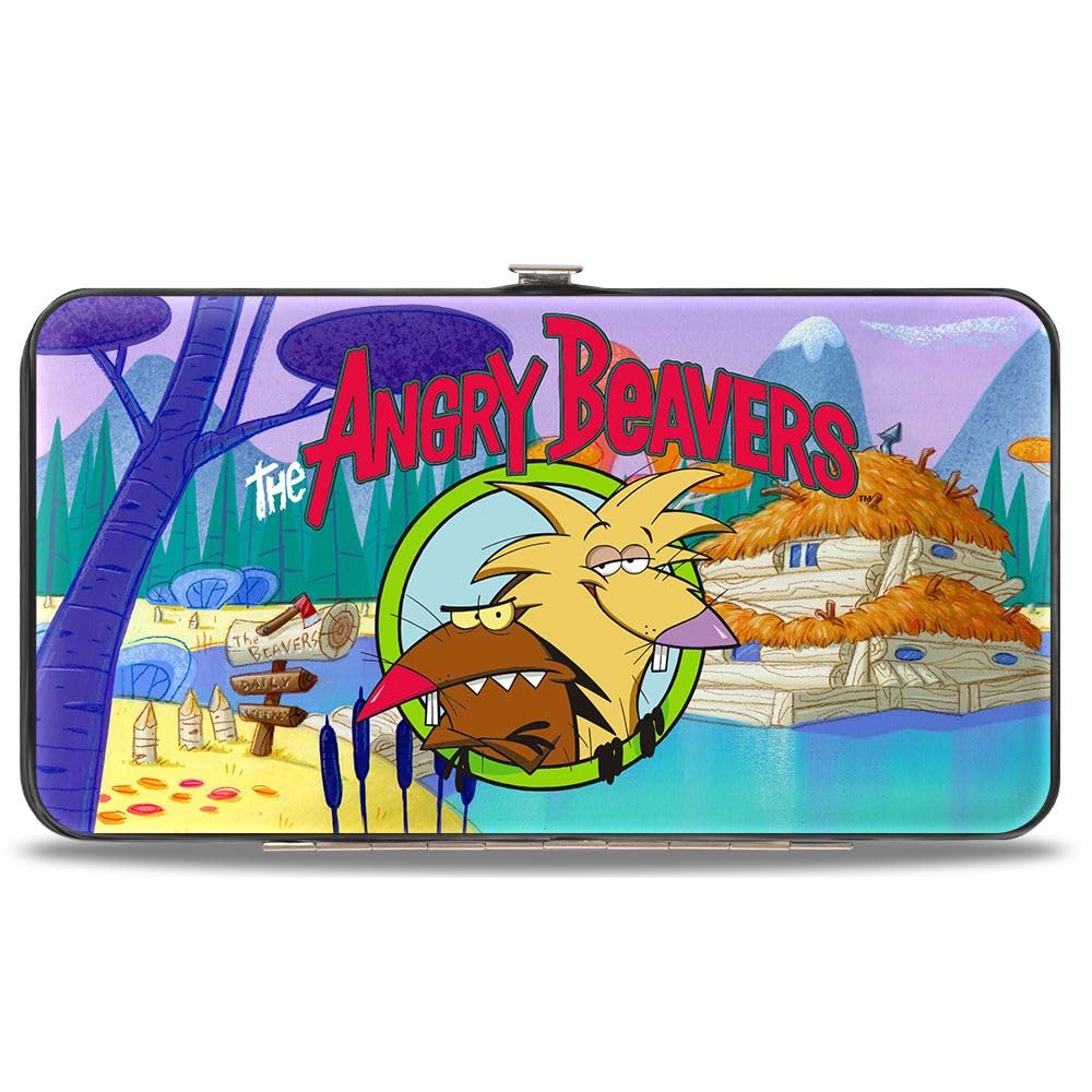 Cartera con cierre con bisagras Angry Beavers con hebilla