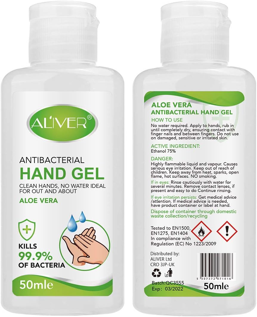 1/5/10 Pack 50ml Aloe Vera Fresh Wash Quick-Drying Convenient Hand Protection Gentle Non-Irritating for Family Travel