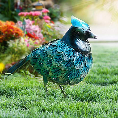 Bird Decor Garden Statue Outdoor Solar Light Yard Art Sculptures for Lawn Backyard Outside Decoration