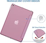 JETech Case for iPad 9.7 2018/2017 5th 6th Gen Pink Smart Cover Auto Wake view 4