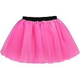 Tutu for Women Adults Elastic Tutu Skirts for Women 3 Layered Colorful Running Tutu Rave Costume