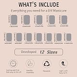 EONFAVE French Tip False Nails 24Pcs White Edge Press On Nails view 6