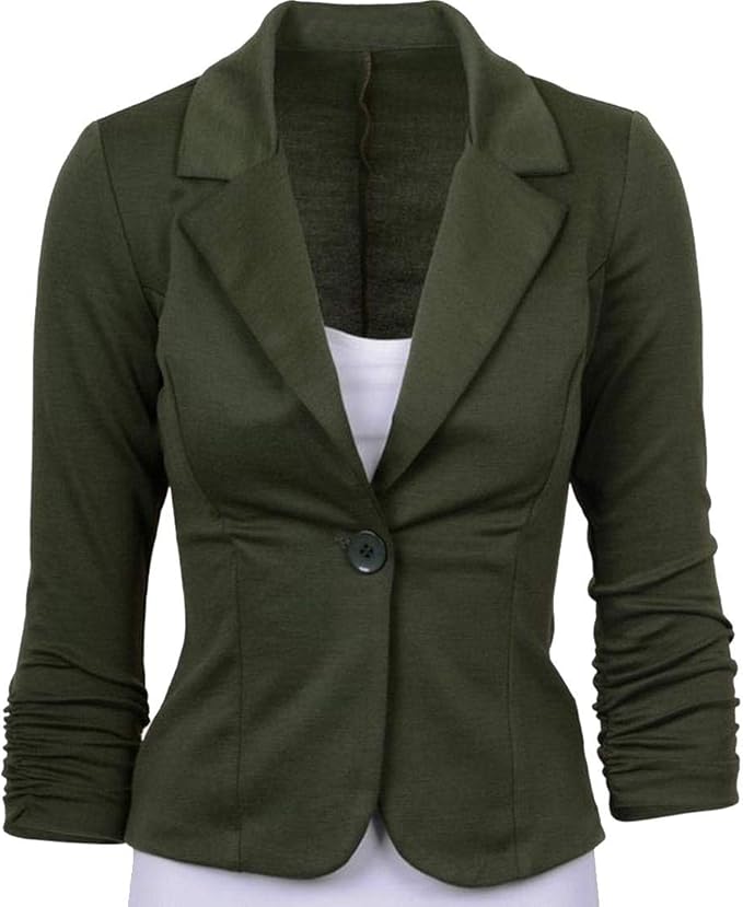 Women's Basic Blazer Long Sleeve Suit Jacket Blazer Amazon.co.uk Clothing