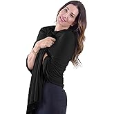 Happyluxe Travel Shawl Wraps for Women - 68x35in Wrap. Lightweight Pashmina, Airplane Travel Blanket Scarf. Made In USA