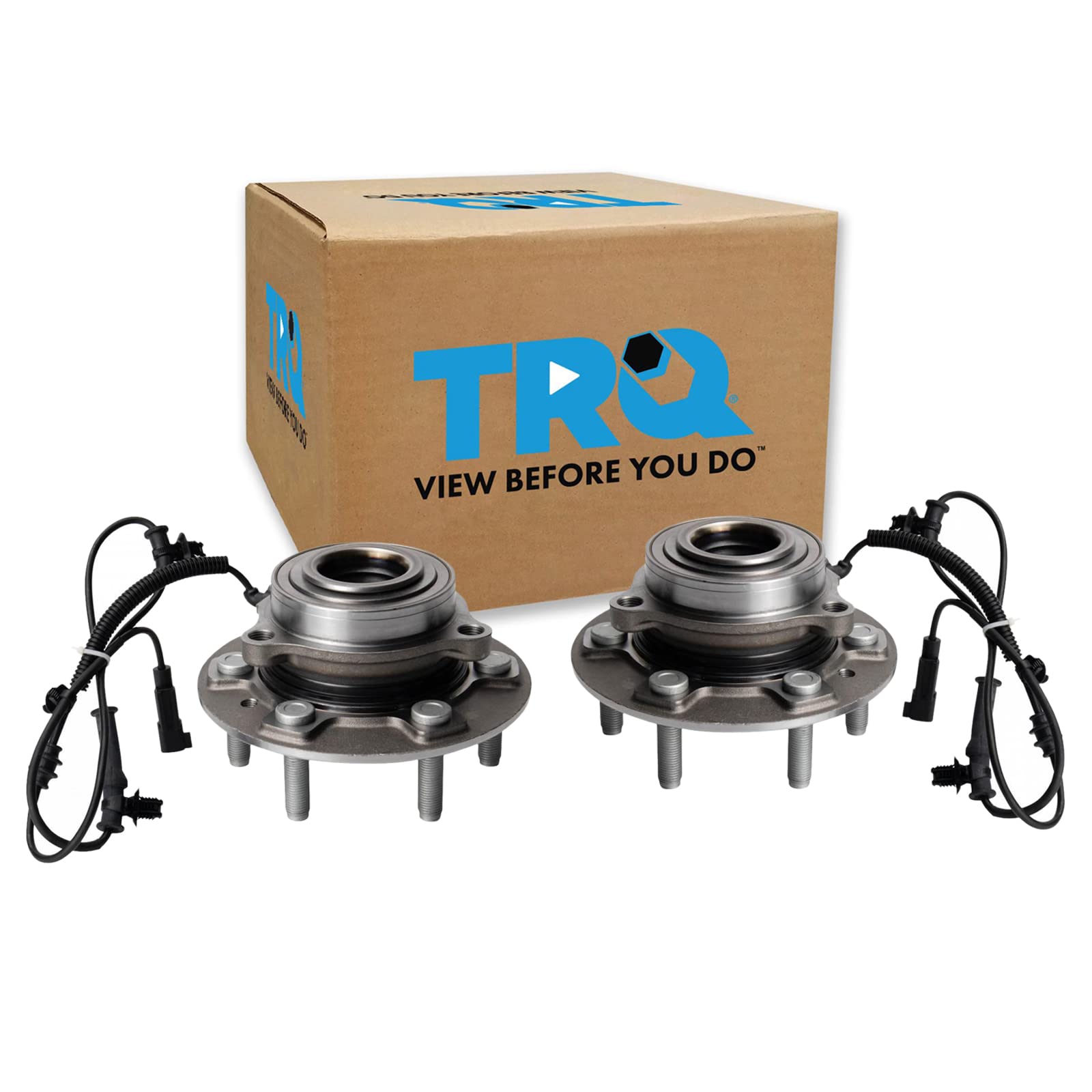 TRQ 2 Piece Front Wheel Bearing & Hub Assembly Set