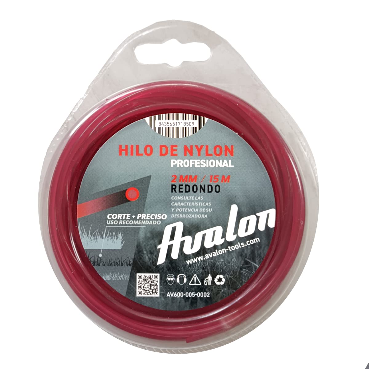 Avalon - Universal Round Nylon Line for Brushcutter and Lawn Mower (2mm x 15m)