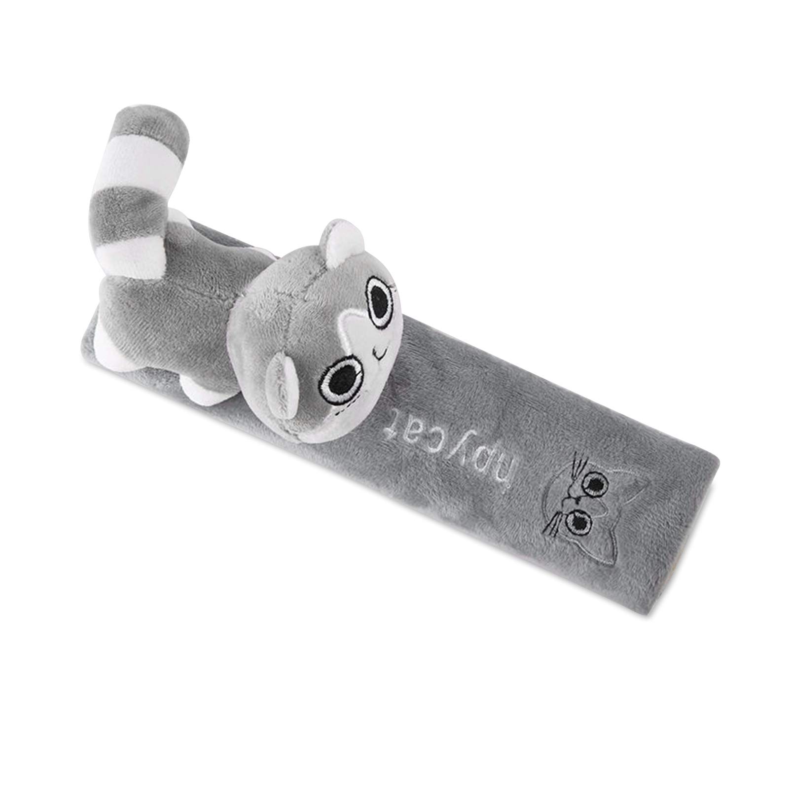 BCANT Cat Children's Seat Belt Pad, Shoulder Pad, Car Seat Strap Covers, Grey