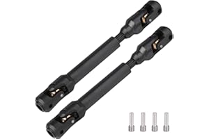 2pcs Hobbyfire 1/10 RC Crawler Drive Shafts Steel Universal Joint Driveshaft Heavy Duty for Axial SCX10 II III TRX4 Redcat Gen8 Gen7 Element Upgrades Parts(104-148mm)